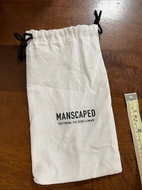 Manscaped White Drawstring Pouch Bag